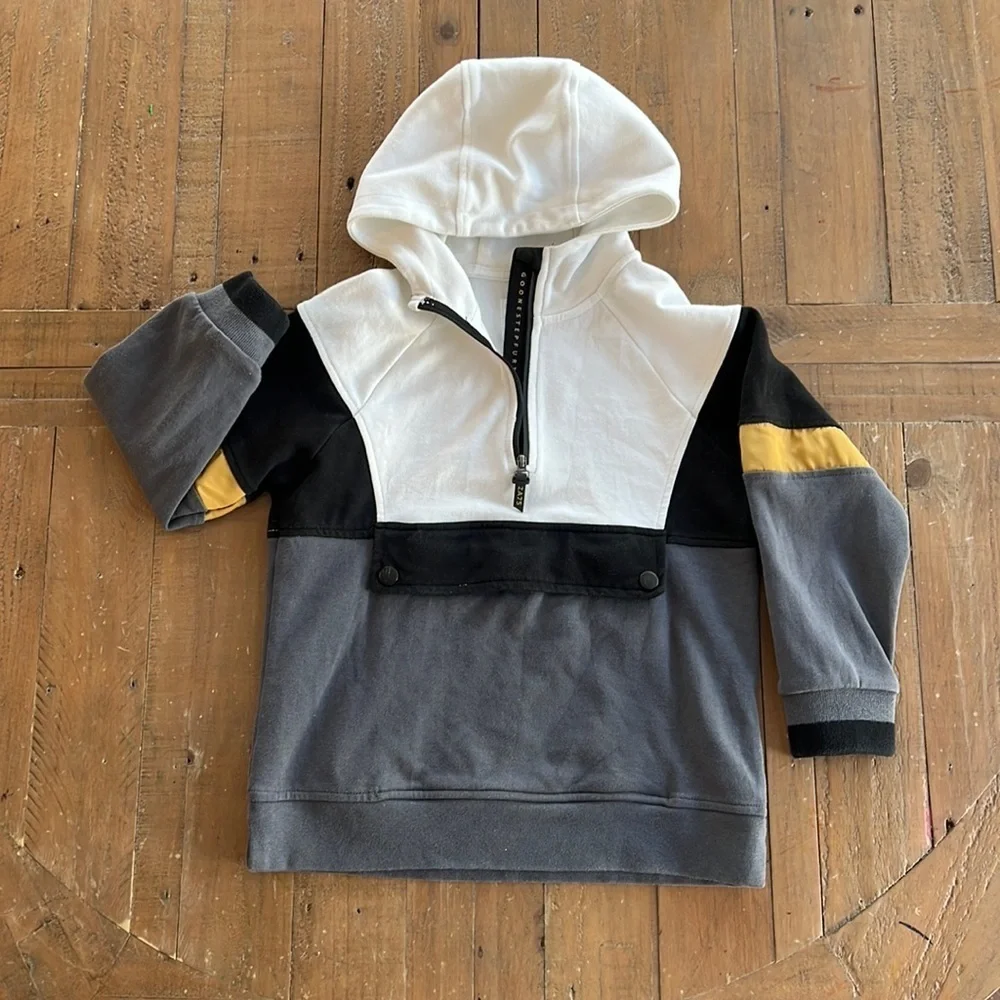 Zara one step further color block hoodie